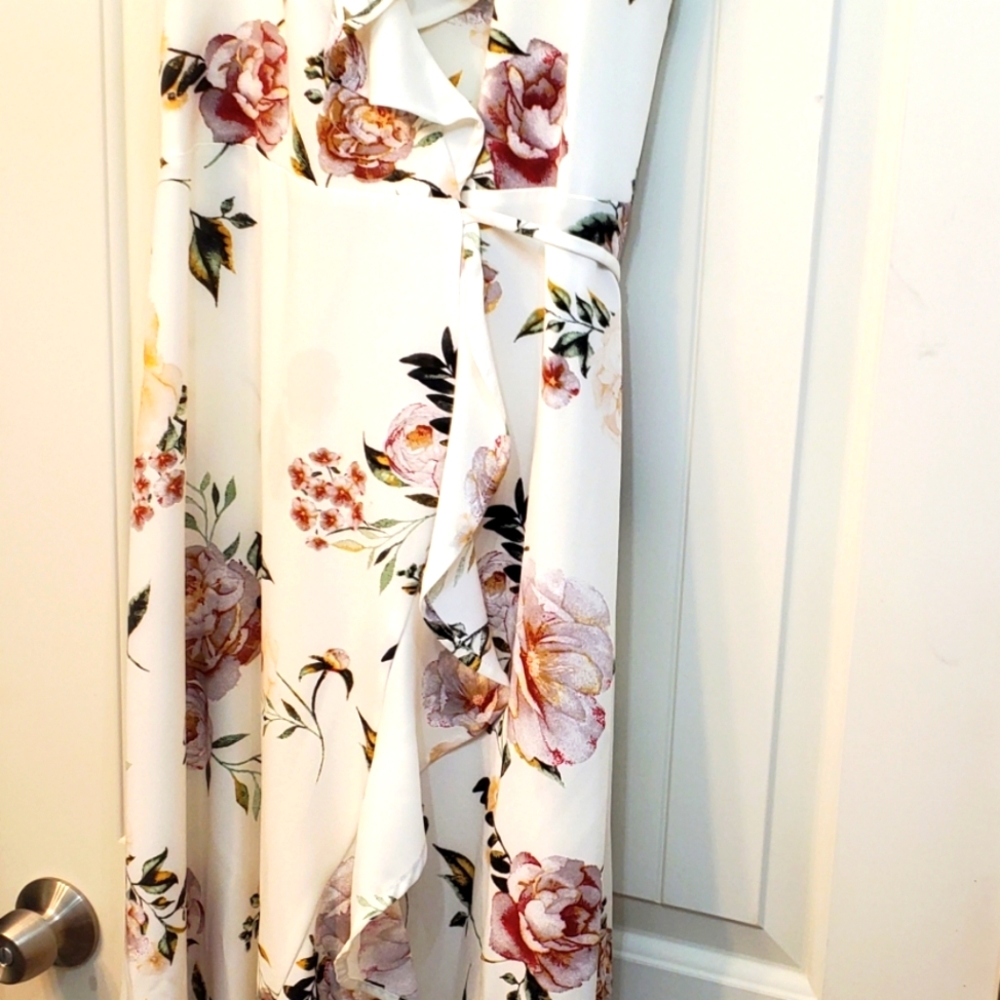 Leith Floral Wrap Dress